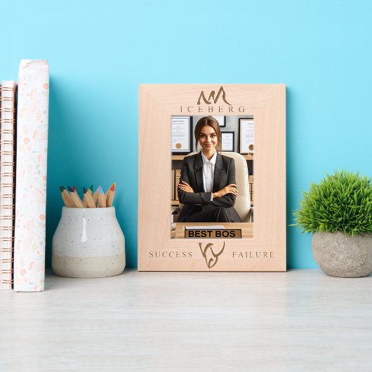 ミニマ感動的リスト成功失敗アイスバーグ レーザー彫刻フレーム