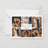 ミニマ感謝していリストユー6枚の写真のコラージ結婚ズ ノートカード (正面)