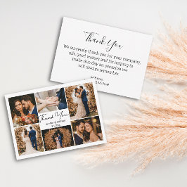 ミニマ感謝していリストユー6枚の写真のコラージ結婚ズ ノートカード