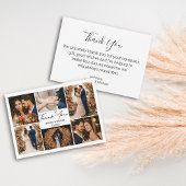 ミニマ感謝していリストユー6枚の写真のコラージ結婚ズ ノートカード