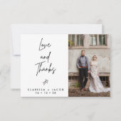 ミニマ感謝していル愛結婚ハートサンキューカード 招待状 (正面)