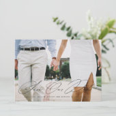 ミニマ救リストのDateフォトカード（黒） 招待状 (スタンド正面)