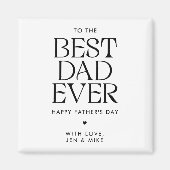 ミニマ最高のムパパはモダン永遠の父の日 マグネット (正面)