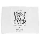 ミニマ最高のムパパはモダン永遠の父の日 ラージペーパーバッグ (正面)