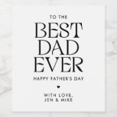 ミニマ最高のムパパはモダン永遠の父の日 ワインラベル (シングルラベル)