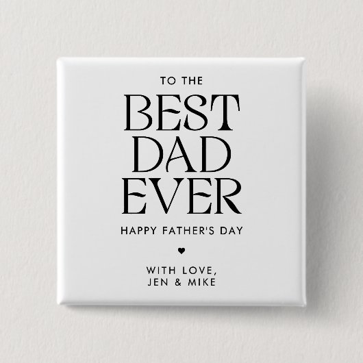 ミニマ最高のムパパはモダン永遠の父の日 缶バッジ (正面)