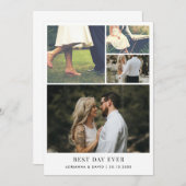 ミニマ最高のリスト・デイ・エバー・カップルの写真結婚の数 サンキューカード (正面/裏面)