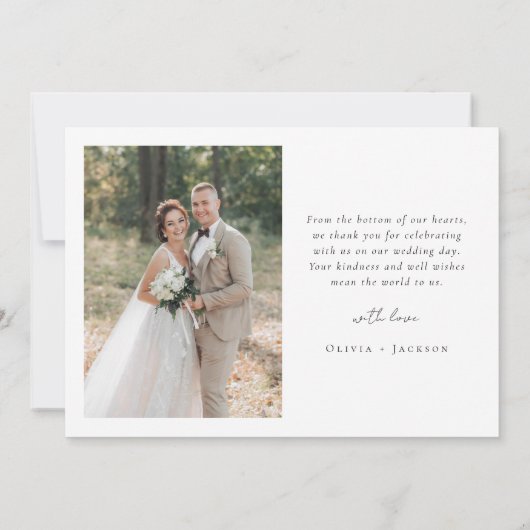 ミニマ最高のリ・デイ・エバ結婚ー写真 サンキューカード (裏面)