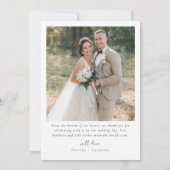 ミニマ最高のリ・デイ・エバ結婚ー写真 サンキューカード (裏面)