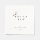 ミニマ最高のル・ザ結婚・デイ・エバー スタンダードカクテルナプキン (正面)