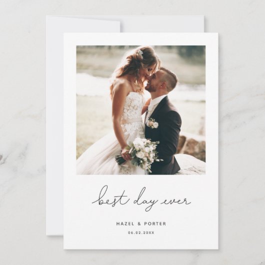 ミニマ最高のル・デイ・エ結婚バーの写真 案内状 (正面)