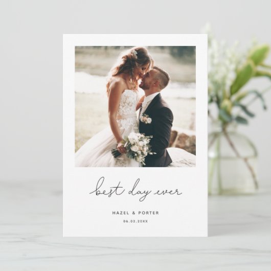 ミニマ最高のル・デイ・エ結婚バーの写真 案内状 (スタンド正面)