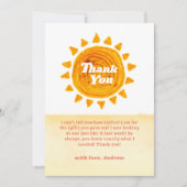 ミニマ来リストここボホ赤ちゃんシャワー サンキューカード (正面)