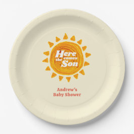 ミニマ来リストここボホ赤ちゃんシャワー ペーパープレート