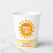 ミニマ来リストここボホ赤ちゃんシャワー 紙コップ (裏面)