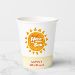 ミニマ来リストここボホ赤ちゃんシャワー 紙コップ