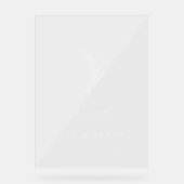 ミニマ澄んリストオリーブ結婚ブランチの歓迎サイン アクリルサイン (正面)