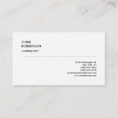 ミニマ独占的クラシカルリストのプレーンリネン 名刺 (正面)