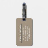 ミニマ男らしリストストライプのモノグラム荷物タグ ラゲッジタグ (裏面縦)