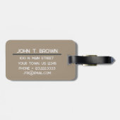 ミニマ男らしリストストライプのモノグラム荷物タグ ラゲッジタグ (裏面横)