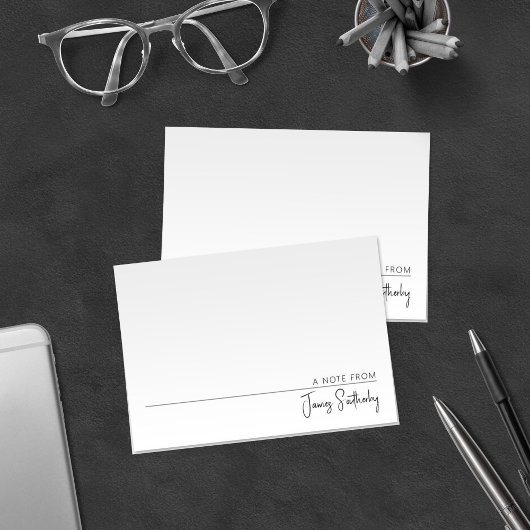 ミニマ男らしリスト白黒シンプル ノートカード