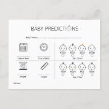 ミニマ男女兼用リストベビー予測カード