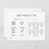 ミニマ男女兼用リストベビー予測カード 案内ポストカード (正面/裏面)