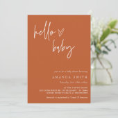 ミニマ男女兼用リストBohoハローベビーシャワーI 招待状 (スタンド正面)