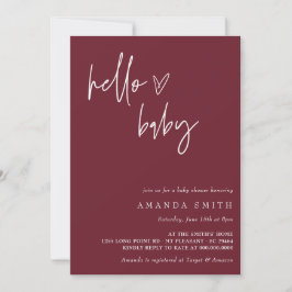 ミニマ男女兼用リストBohoハローベビーシャワーI 招待状