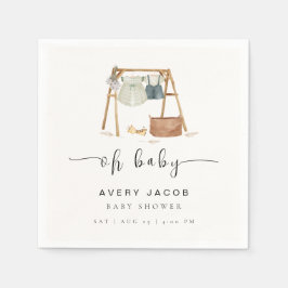 ミニマ男女兼用リストBohoベビーシャワー服 スタンダードカクテルナプキン