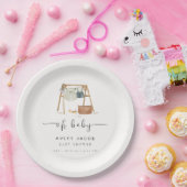 ミニマ男女兼用リストBohoベビーシャワー服 ペーパープレート (パーティー)