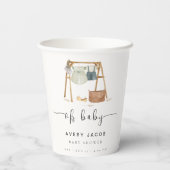 ミニマ男女兼用リストBohoベビーシャワー服 紙コップ (裏面)