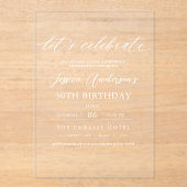 ミニマ祝リストの30th Birthday アクリル招待状 (正面)