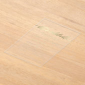 ミニマ祝リスト金ゴールド30th Birthday アクリル招待状 (レイダウン)