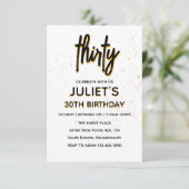 ミニマ空白のリスト30モダン歳の誕生日 招待状 (スタンド正面)