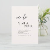 ミニマ素晴らしリスト「We Do」婚約・カード 招待状 (スタンド正面)