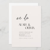 ミニマ素晴らしリスト「We Do」婚約・カード 招待状 (正面/裏面)