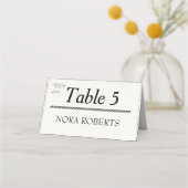 ミニマ素朴エレガントリスト折り畳み座席表 プレイスカード (正面)