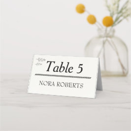 ミニマ素朴エレガントリスト折り畳み座席表 プレイスカード