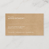 ミニマ素朴モダンリストアポイントメントカード 名刺 (裏面)