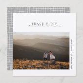 ミニマ素朴モダンリスト・ホリデイ |平和と喜び セーブザデート (正面/裏面)