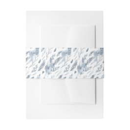 ミニマ素朴リストの冬の山結婚の 招待状ベリーバンド