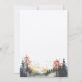 ミニマ素朴リストの山林の日付を保存 招待状 (裏面)