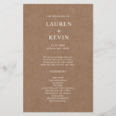 ミニマ素朴リストの式結婚プログラム (正面)