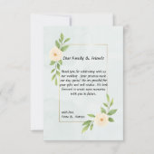 ミニマ素朴リストエレガントサンキューカード サンキューカード (正面)