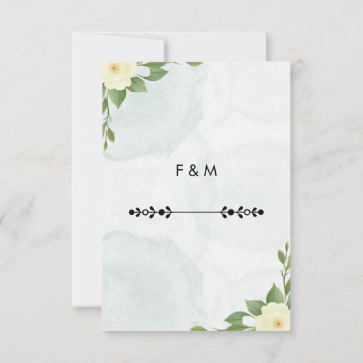 ミニマ素朴リストエレガントサンキューカード サンキューカード (裏面)