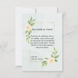 ミニマ素朴リストエレガントサンキューカード サンキューカード