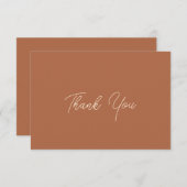 ミニマ素朴リストエレガント・ボヘ結婚ミアンズシンプル サンキューカード (正面/裏面)