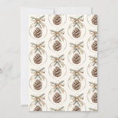 ミニマ素朴リストオーナメントバウブルクリスマスパーティー 招待状 (裏面)