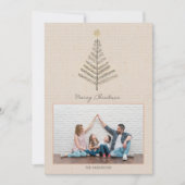 ミニマ素朴リストカスタムの家族の写真クリスマス シーズンカード (正面)